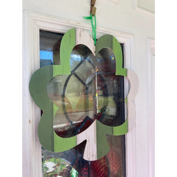 Set of 2 Saint Patrick’s Day Green & Farmhouse Shamrock Sign Wall Door Hanger - Picture 6 of 10